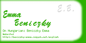 emma beniczky business card